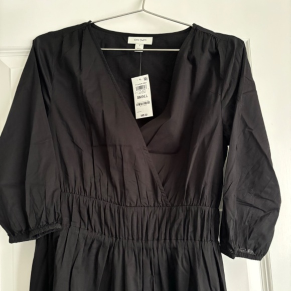 ON 34th BLACK MIDI DRESS LINED WITH 3/4 SLEEVES - SIZE SMALL - NWT - Picture 2 of 6